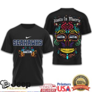 Seattle Seahawks “Hasta La Muerte” Dia de los Muertos NFL Shirt