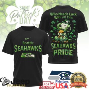 Seattle Seahawks Snoopy St. Patrick’s Day Lucky Clover T Shirt Seattle Seahawks Snoopy St. Patrick’s Day Lucky Clover T Shirt