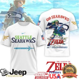 Seattle Seahawks x Legend of Zelda 40th Anniversary Link Hero T Shirt Seattle Seahawks x Legend of Zelda 40th Anniversary Link Hero T Shirt