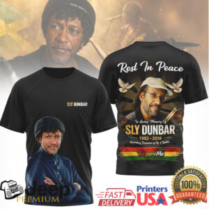 Sly Dunbar Rest In Peace 1952 2026 Legendary Drummer Tribute T Shirt