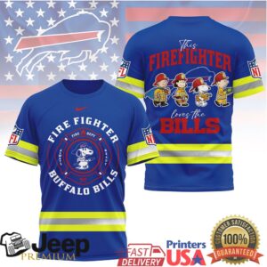 Snoopy Firefighter Buffalo Bills NFL 3D All Over Print T Shirt Snoopy Firefighter Buffalo Bills NFL 3D All Over Print T Shirt