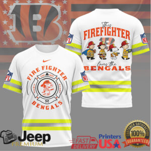 Snoopy Firefighter Cincinnati Bengals Reflective Graphic T Shirt