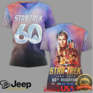 Star Trek 60th Anniversary 1966 2026 The Journey Never Ends Commemorative T Shirt