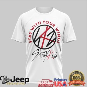 Stray Kids Stay With Your Wings K Pop Group Photo Signature T Shirt