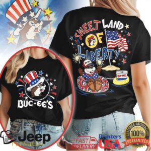 Sweet Land of Liberty Buc ee's Patriotic Shirt 4th of July USA Beaver Tee