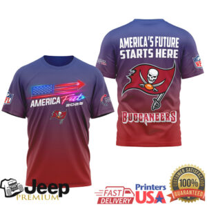 Tampa Bay Buccaneers America Fest 2025 Patriotic Flag Design T Shirt