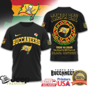 Tampa Bay Buccaneers Celebrating Black History T Shirt 1926 2026 Edition