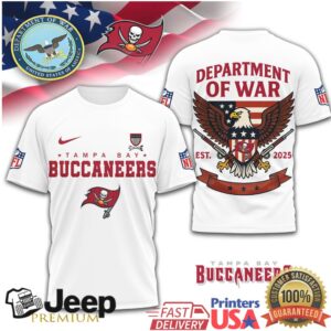 Tampa Bay Buccaneers Department of War 2025 Eagle Military Graphic Shirt