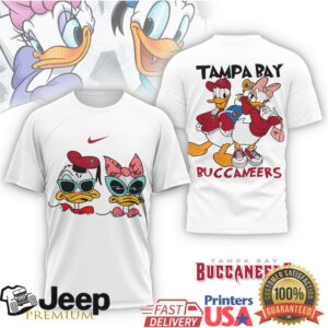 Tampa Bay Buccaneers Donald Duck & Daisy Disney Character Fan Shirt Tampa Bay Buccaneers Donald Duck & Daisy Disney Character Fan Shirt