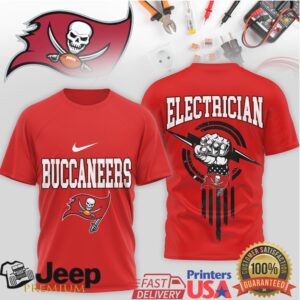 Tampa Bay Buccaneers Electrician T Shirt Pirate Power Lightning Tee Tampa Bay Buccaneers Electrician T Shirt Pirate Power Lightning Tee