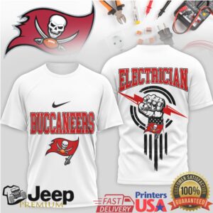 Tampa Bay Buccaneers Electrician T Shirt Pirate Power Lightning Tee