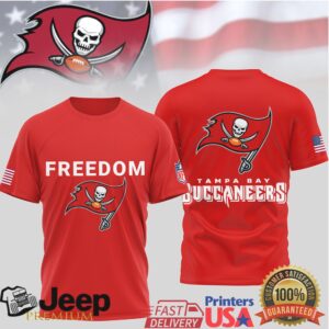 Tampa Bay Buccaneers Freedom American Flag Logo Performance T Shirt