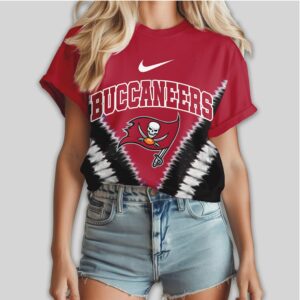 Tampa Bay Buccaneers It Is In My DNA Black & White V Pattern T Shirt