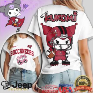 Tampa Bay Buccaneers Kuromi Edition Shirt Kawaii Sanrio NFL Graphic Tee for Women Tampa Bay Buccaneers Kuromi Edition Shirt Kawaii Sanrio NFL Graphic Tee for Women