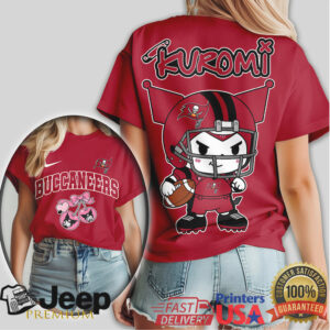 Tampa Bay Buccaneers Kuromi Edition Shirt Kawaii Sanrio NFL Graphic Tee for Women