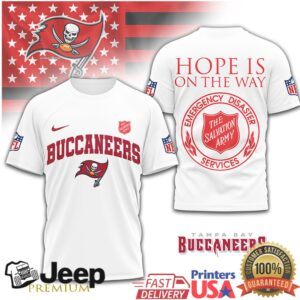 Tampa Bay Buccaneers Salvation Army Hope Is On The Way Charity Tee Tampa Bay Buccaneers Salvation Army Hope Is On The Way Charity Tee