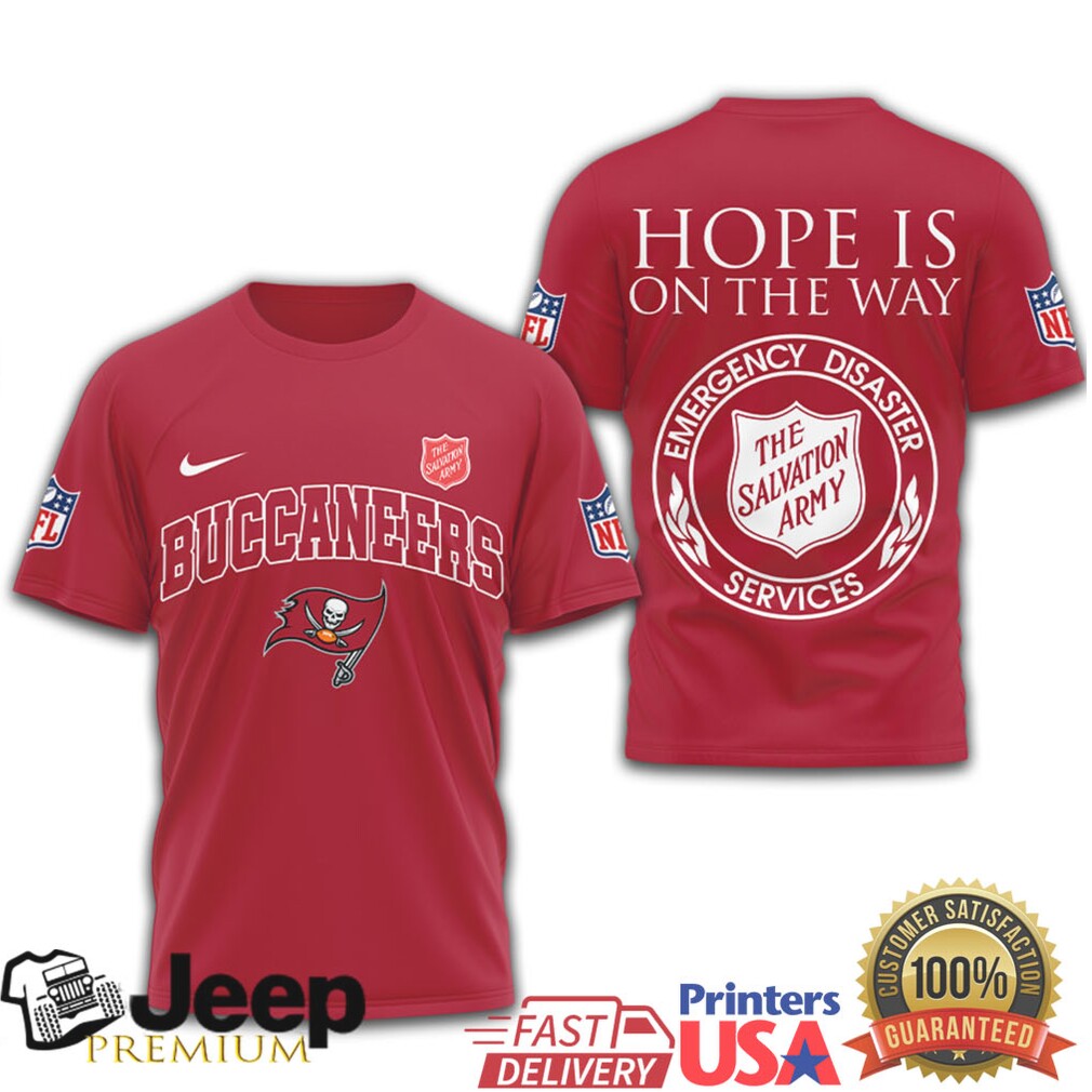 Tampa Bay Buccaneers Salvation Army Hope Is On The Way Charity Tee Tampa Bay Buccaneers Salvation Army Hope Is On The Way Charity Tee