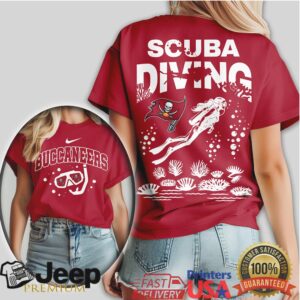 Tampa Bay Buccaneers Scuba Diving Graphic Print Shirt NFL Ocean Style