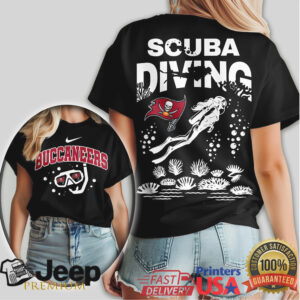 Tampa Bay Buccaneers Scuba Diving Graphic Print Shirt NFL Ocean Style