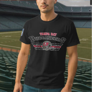 Tampa Bay Buccaneers “They Not Like Us” Black Tee Distressed Helmet Design Tampa Bay Buccaneers “They Not Like Us” Black Tee Distressed Helmet Design