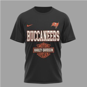 Tampa Bay Buccaneers x Harley Davidson Ride The Legend Black T Shirt