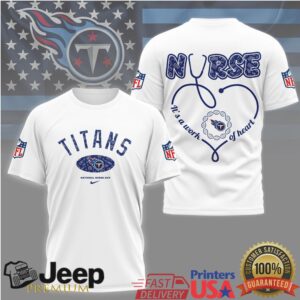 Tennessee Titans Nurse Shirt NFL National Nurse Day Healthcare Gift Tennessee Titans Nurse Shirt NFL National Nurse Day Healthcare Gift