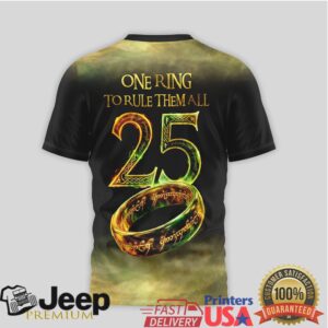 The Lord of the Rings 25th Anniversary “One Ring” All Over Print Movie Tee The Lord of the Rings 25th Anniversary “One Ring” All Over Print Movie Tee
