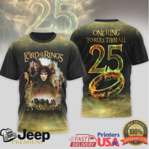 The Lord of the Rings 25th Anniversary “One Ring” All Over Print Movie Tee