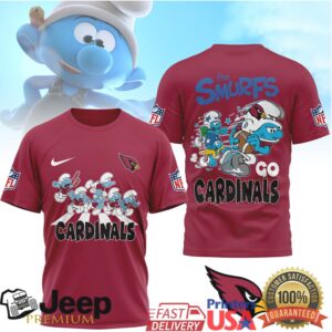 The Smurfs x Arizona Cardinals NFL Graphic T Shirt The Smurfs x Arizona Cardinals NFL Graphic T Shirt