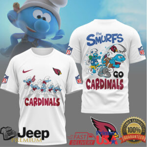 The Smurfs x Arizona Cardinals NFL Graphic T Shirt