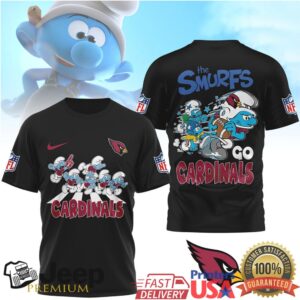 The Smurfs x Arizona Cardinals NFL Graphic T Shirt
