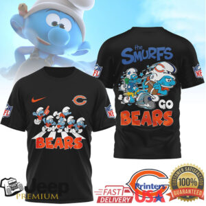 The Smurfs x Chicago Bears NFL Graphic T Shirt