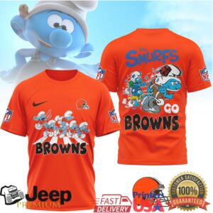 The Smurfs x Cleveland Browns NFL Graphic T Shirt The Smurfs x Cleveland Browns NFL Graphic T Shirt