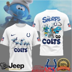 The Smurfs x Indianapolis Colts NFL Graphic T Shirt The Smurfs x Indianapolis Colts NFL Graphic T Shirt
