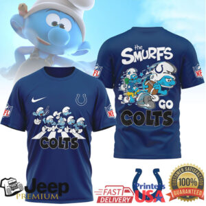 The Smurfs x Indianapolis Colts NFL Graphic T Shirt
