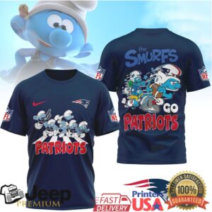 The Smurfs x New England Patriots NFL Graphic T Shirt The Smurfs x New England Patriots NFL Graphic T Shirt
