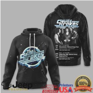 The Strokes 2026 Tour Dates Space Logo Black t shirt Sweatshirt