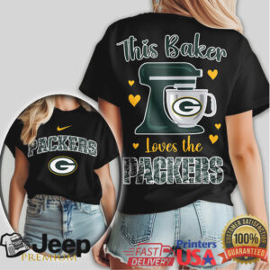 This Baker Loves The Green Bay Packers Kitchen Stand Mixer T Shirt