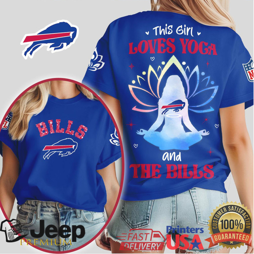 This Girl Loves Yoga and the Buffalo Bills Lotus Flower NFL Women’s Tee This Girl Loves Yoga and the Buffalo Bills Lotus Flower NFL Women’s Tee