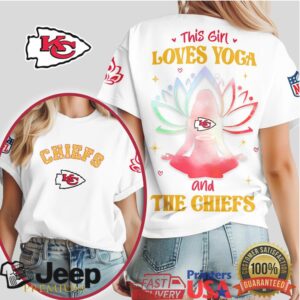 This Girl Loves Yoga and the Chiefs NFL Fan Yoga T Shirt