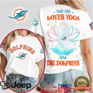 This Girl Loves Yoga and the Dolphins NFL Women's Graphic Tee