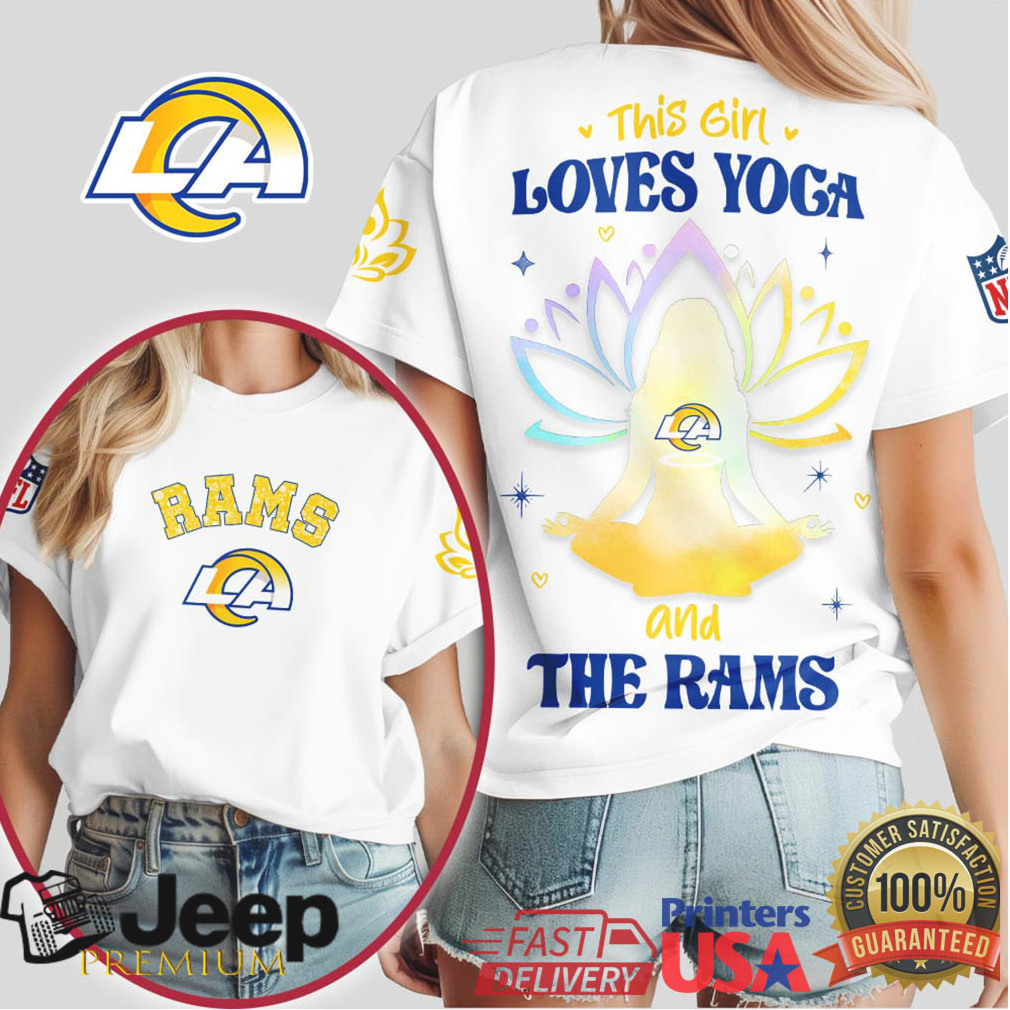 This Girl Loves Yoga and the LA Rams Zen Spirit NFL Women’s T Shirt This Girl Loves Yoga and the LA Rams Zen Spirit NFL Women’s T Shirt