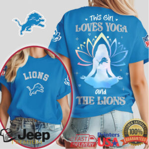 This Girl Loves Yoga and the Lions NFL Women's Football Shirt