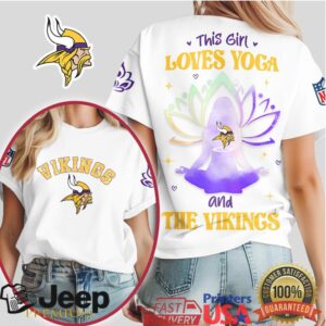 This Girl Loves Yoga and the Minnesota Vikings Spiritual Fan Women's Shirt