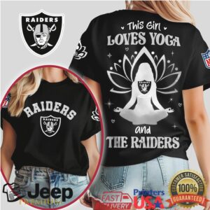 This Girl Loves Yoga and the Raiders NFL Team T Shirt This Girl Loves Yoga and the Raiders NFL Team T Shirt
