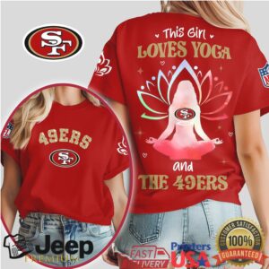 This Girl Loves Yoga and the San Francisco 49ers Lotus NFL Ladies Tee This Girl Loves Yoga and the San Francisco 49ers Lotus NFL Ladies Tee