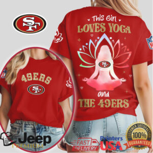 This Girl Loves Yoga and the San Francisco 49ers Lotus NFL Ladies Tee