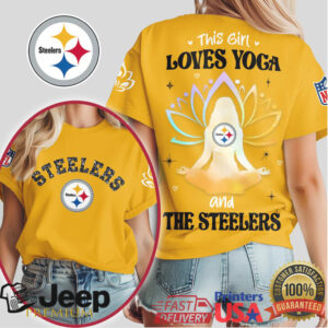 This Girl Loves Yoga and the Steelers NFL Zen Lotus Tee