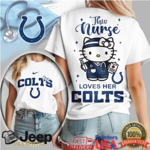 This Nurse Loves Her Colts Hello Kitty NFL Football T Shirt