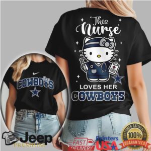 This Nurse Loves Her Cowboys Hello Kitty NFL Football T Shirt